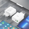 Адаптер мережевий 65W/3A Hoco Awesome 1USB/1Type-C PD/QC (C113A)