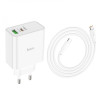 Адаптер мережевий 65W/3A Hoco Awesome 1USB/1Type-C PD/QC (C113A)