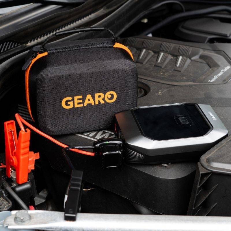 Автокомпресор повітряний з пусковим і повербанком Gearo 40л/хв 10Атм 12000 мАг 1000А (GE0111)