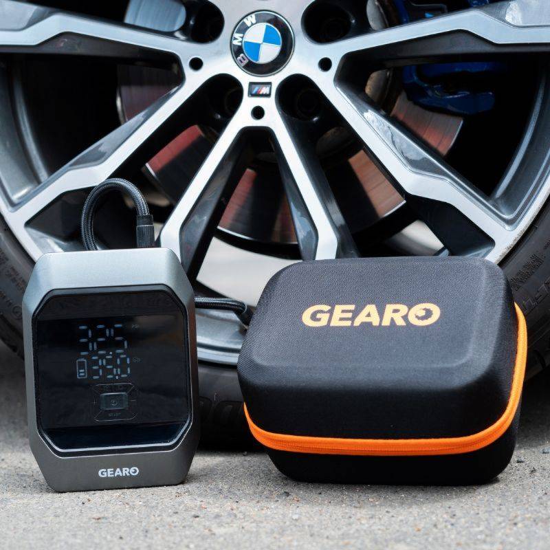 Автокомпресор повітряний з пусковим і повербанком Gearo 40л/хв 10Атм 12000 мАг 1000А (GE0111)