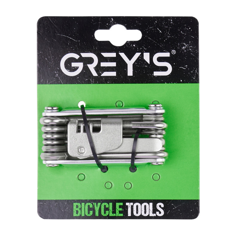 Мультитул сірий 2-2.5-3-4-5-6-8мм T10-T15-T20-T25-T30 вижим ланцюга CrV (GR60670)