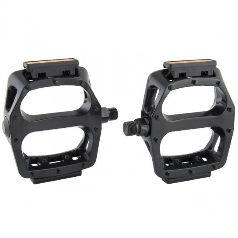 Педалі для велосипеда 107 x 112 x 24 мм GREY'S велопедалі із алюмінієвого сплаву Чорні 2 шт (GR14440)