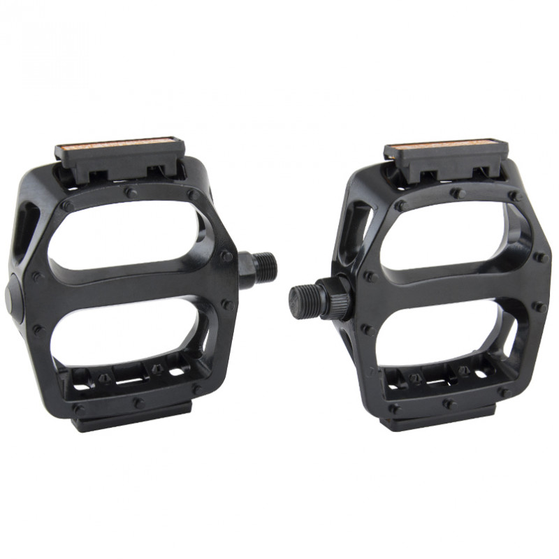 Педалі для велосипеда 107 x 112 x 24 мм GREY'S велопедалі із алюмінієвого сплаву Чорні 2 шт (GR14440)