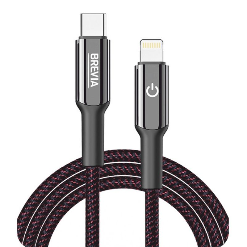 Кабель BREVIA Type-C to Lightning 30W 1,2m, black, box (250шт.) (54120BCLC1)