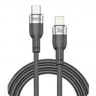Кабель BREVIA Type-C to Lightning 30W 1.2m, black, box (250шт.) (52120BCLC1)
