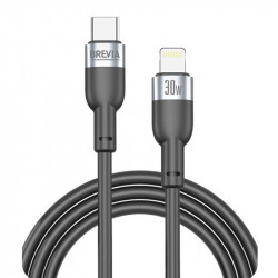 Кабель BREVIA Type-C to Lightning 30W 1.2m, black, box (250шт.) (52120BCLC1)