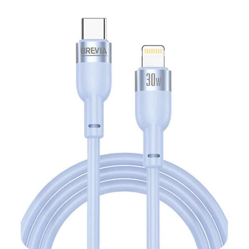 Кабель BREVIA Type-C to Lightning 30W 1.2m, blue, box (250шт.) (52120UCLC1)