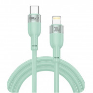 Кабель BREVIA Type-C to Lightning 30W 1.2m, mint, box (250шт.) (52120MCLC1)