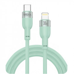 Кабель BREVIA Type-C to Lightning 30W 1.2m, mint, box (250шт.) (52120MCLC1)