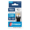 Brevia S-Power W21W 330Lm 15x2835SMD 12/24V CANbus, 2шт (10210X2)