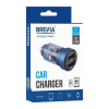Автомобільний зарядний пристрій Brevia ePower DualDrive 15W 2xUSB-A, прозорий синій (46515DUBL)