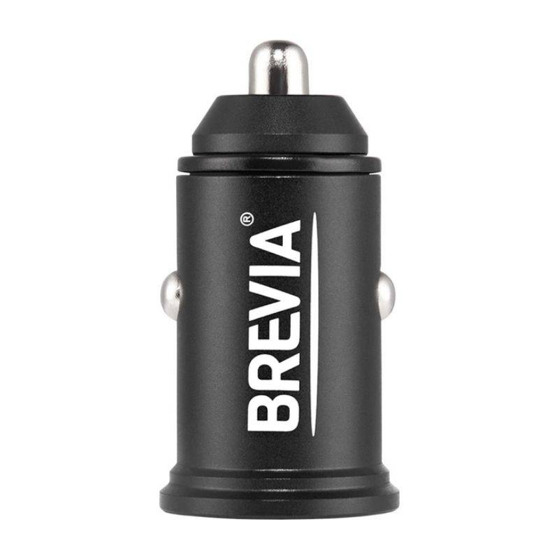 Автомобільний зарядний пристрій Brevia ePower DualMetal 48W 1xUSB-C+1xUSB-A, чорний (46248CAB)