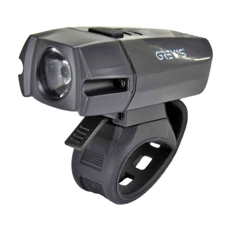 Фара на велосипед на кермо 400Lm Grey's 1050mAh IPX4 6 режимів до 8 годин роботи (GR11140)