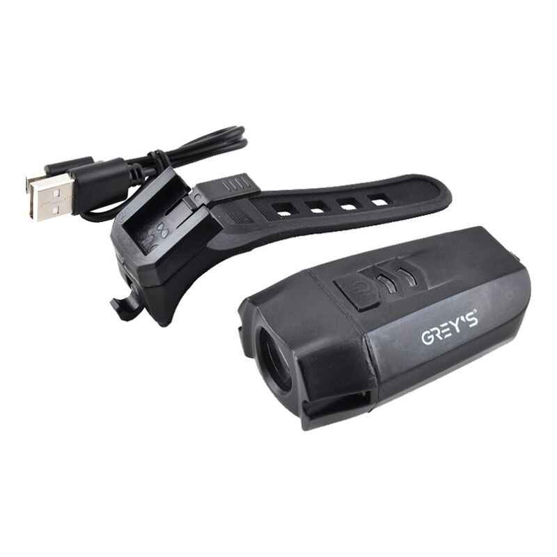 Фара на велосипед на кермо 400Lm Grey's 1050mAh IPX4 6 режимів до 8 годин роботи (GR11140)