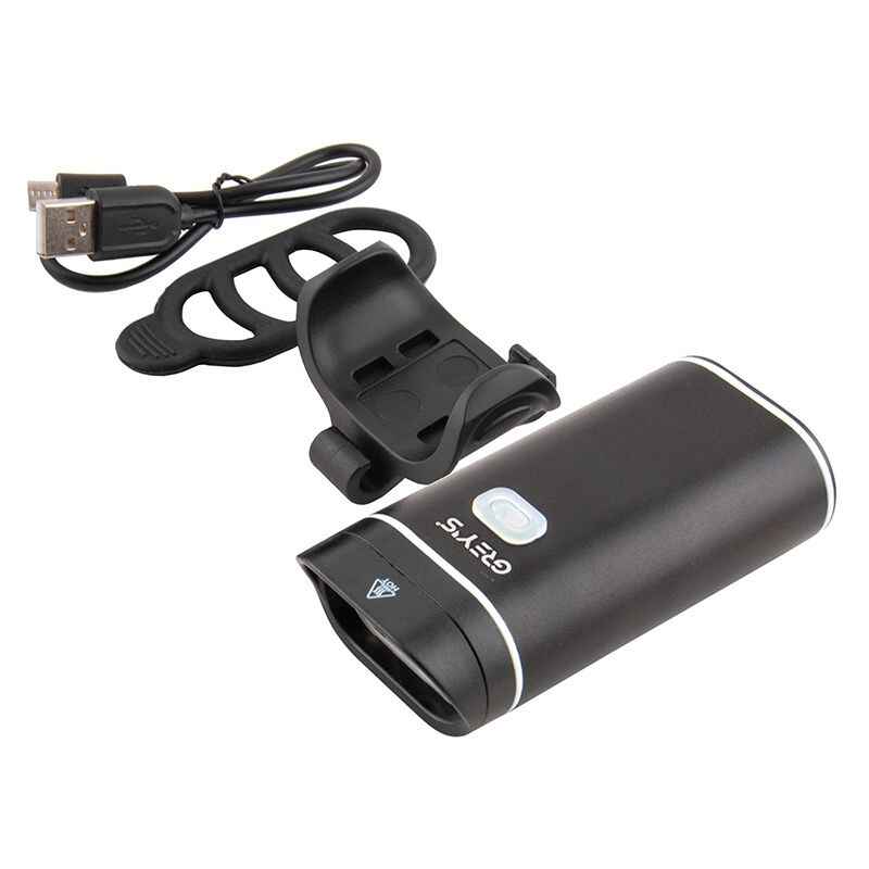 Фара на велосипед на кермо 500Lm Grey's 1800mAh IPX5 4 режимів до 12 годин роботи (GR10140)