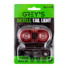 Задній ліхтар на велосипед 2 світлодіоди Grey's 2хAAA вологостійкий 3 режими до 5 годин роботи (GR11160)