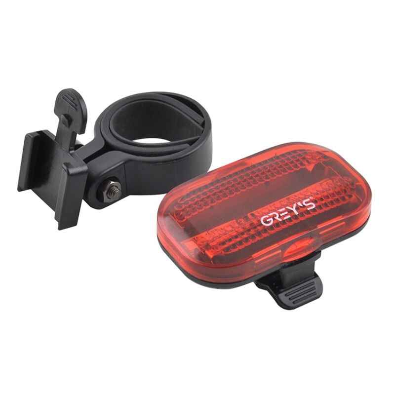 Задній ліхтар на велосипед 5 світлодіодів Grey's 2хААА вологостійкий 2 режими до 120 годин роботи (GR11110)