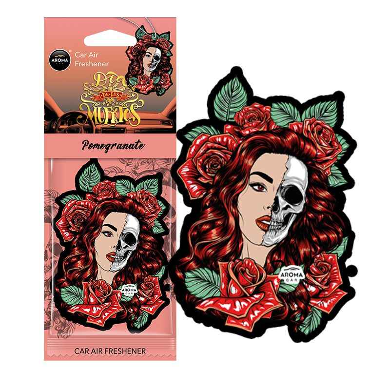 Ароматизатор Aroma Car Cellulose Dia De Los Muertos - Pomegranate сухий (12070)