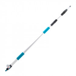 Ручка для щітки металева телескопічна Bi-Plast 134-300см біло-синя (BP-33)