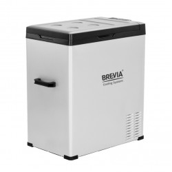 Портативний холодильник 75л BREVIA автохолодильник із LG-компресором сталевий 12/24В 220В (22475)