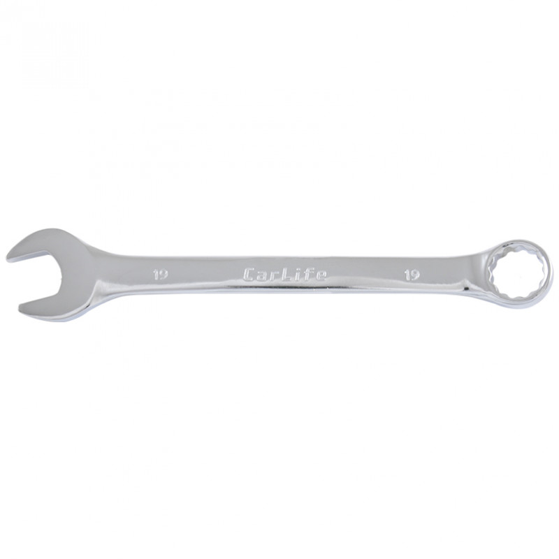 Ключ комбінований 19 мм нікель-хром CARLIFE (WR3019)