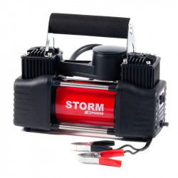 Автомобільний компресор із затискачами двопоршневий для шин R13-R17 на АКБ STORM Bi-Power 10Атм 85л/хв 360Вт (20400)