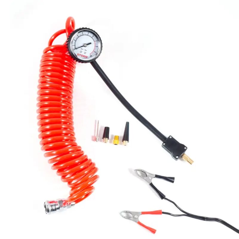 Автомобільний компресор із затискачами двопоршневий для шин R13-R17 на АКБ STORM Bi-Power 10Атм 85л/хв 360Вт (20400)