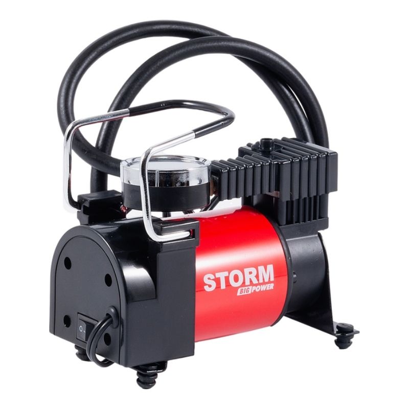 Автомобільний компресор у прикурювач однопоршневий для шин R13-R16 STORM Big Power 10Атм 37л/хв 170Вт (20300)