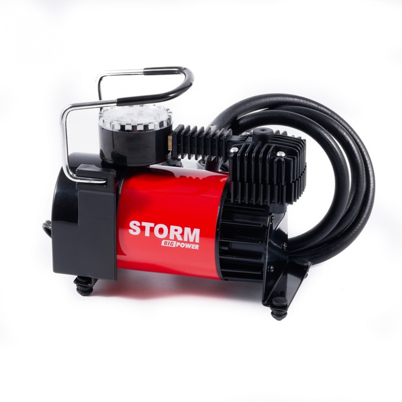 Автомобільний компресор з автостопом однопоршневий для шин R13-R16 STORM Big Power 10Атм 37л/хв 170Вт (20320)