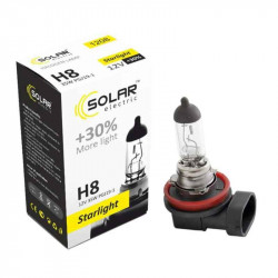 Лампа галогенна Solar H8+30% 12V 1шт (1208)