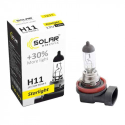 Лампа галогенна цоколь H11 Solar 12V 1шт (1211)