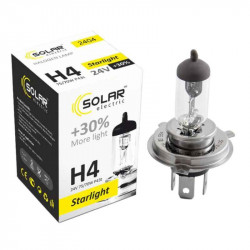 Лампа галогенна Solar H4+30% 24V 1шт (2404)