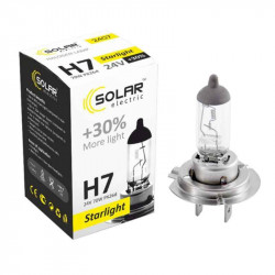 Лампа галогенна Solar H7 24В +30% 1шт (2407)