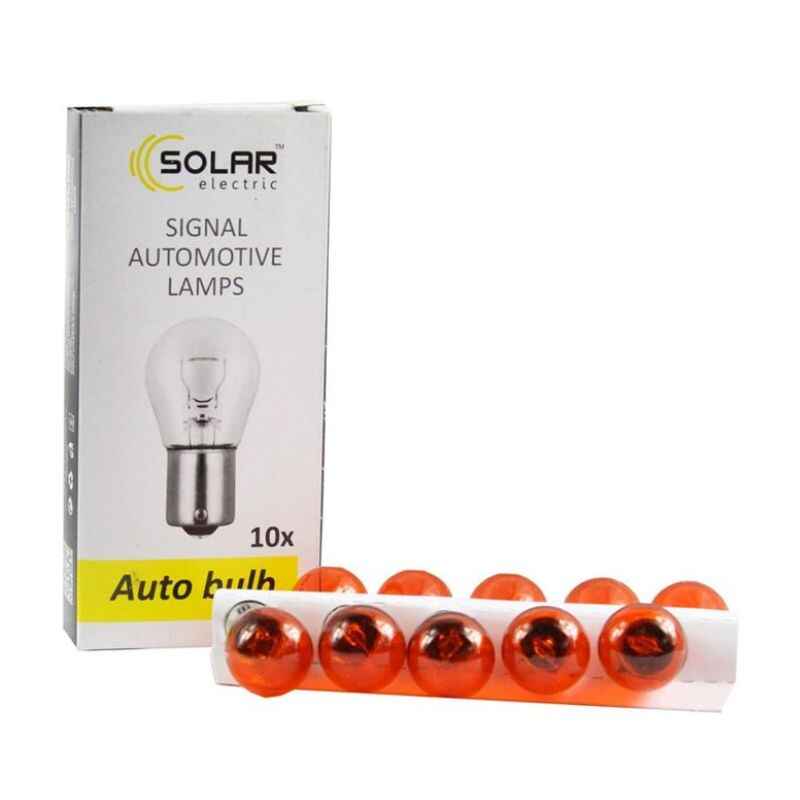 Лампи галогенні PY21W Solar 12V 10 штук (одна упаковка) (1251)