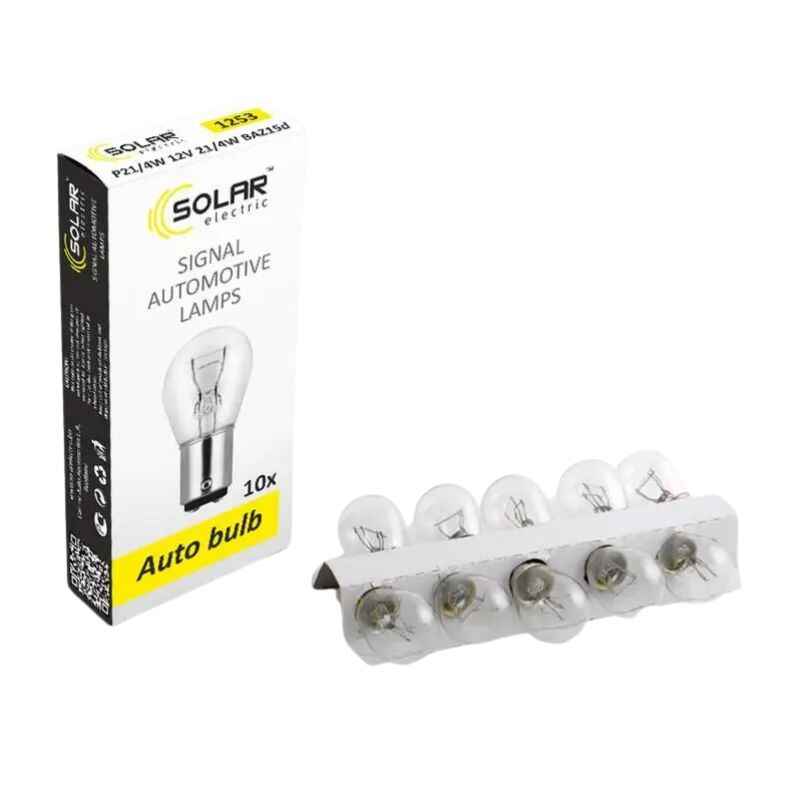 Лампы галогенные цоколь P21/4W Solar 12V 10 штук (одна упаковка) (1253)