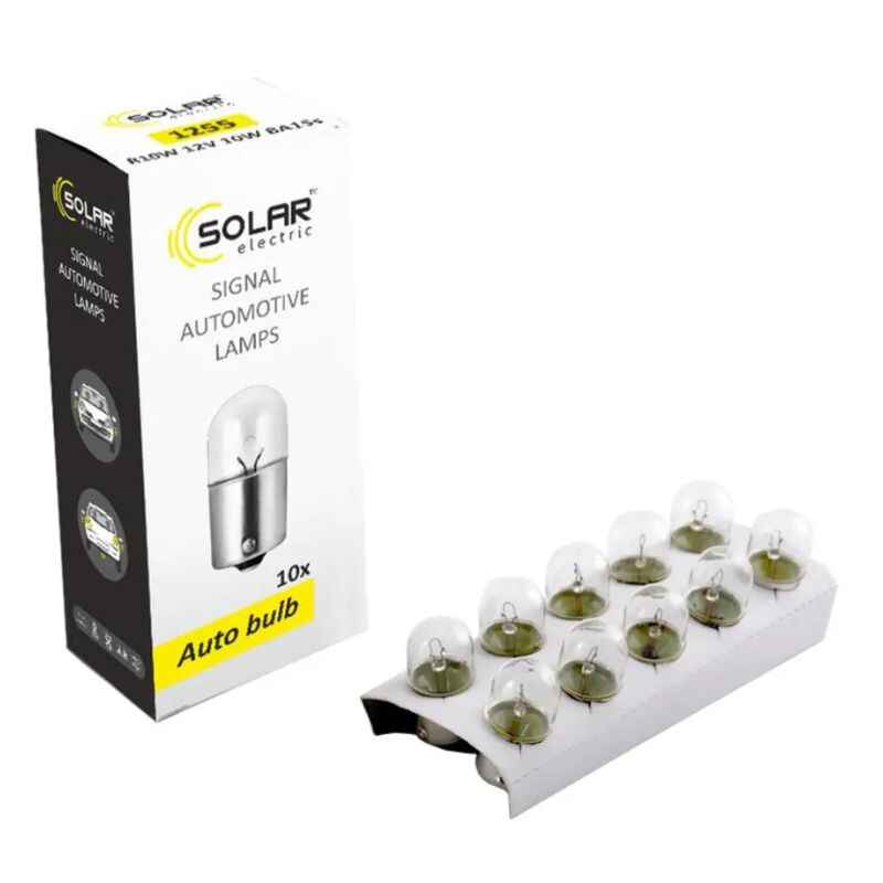 Лампи галогенні Solar R10W 12V 10 штук (одна упаковка) (1255)