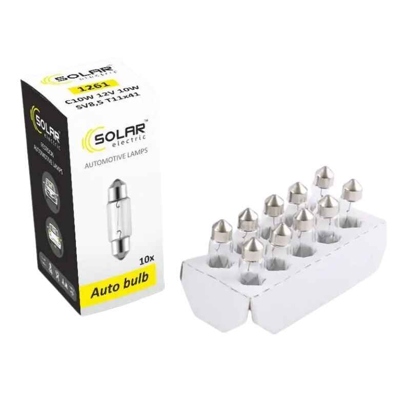 Лампи галогенні Solar T11x41 12V 10 штук (одна упаковка) (1261)