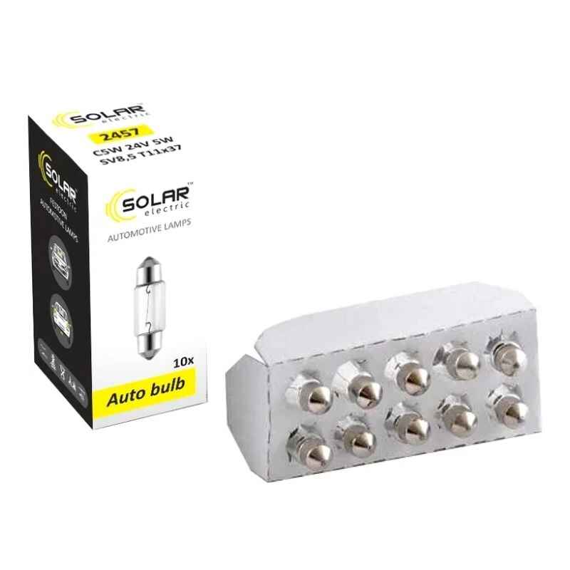 Лампи галогенні Solar T11x37 24V 10 штук (одна упаковка) (2457)