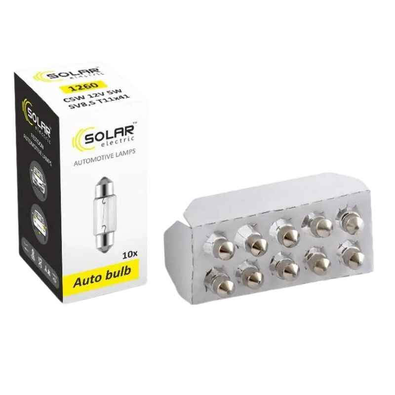 Лампи галогенні Solar T11x41 24V 10 штук (одна упаковка) (2460)