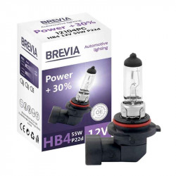 Лампа галогенна цоколь HB4 Brevia Power +30% 1шт (12104PC)