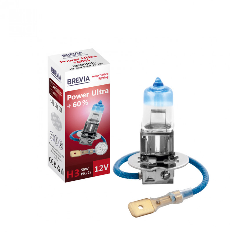 Лампа галогенна Brevia H3+ 60% картон (12030PUC)