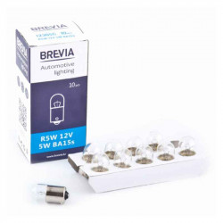 Лампи галогенні R5W 12V Brevia 10 штук (одна упаковка) (12305C)