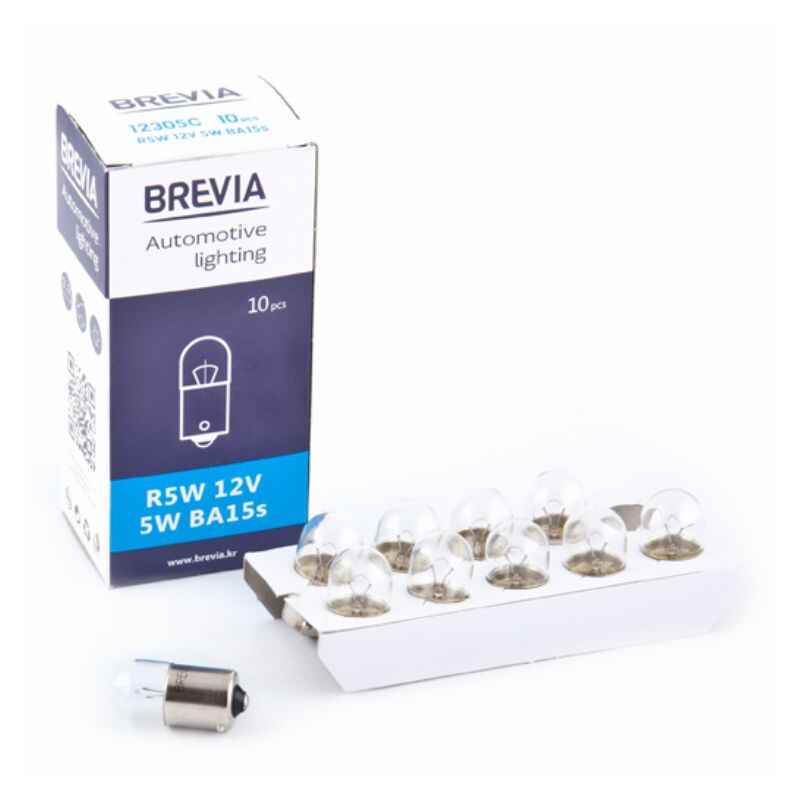 Лампи галогенні R5W 12V Brevia 10 штук (одна упаковка) (12305C)