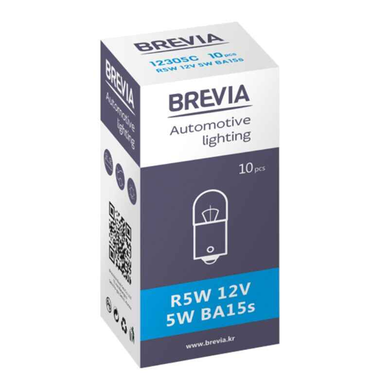 Лампи галогенні R5W 12V Brevia 10 штук (одна упаковка) (12305C)