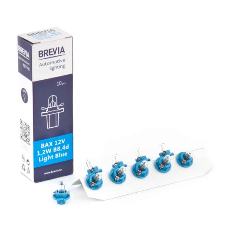 Лампи галогенні BAX B8.4d Brevia Light Blue 12V 10 штук (одна упаковка) (12320C)