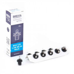 Лампи галогенні B8.5d Brevia Black 12V 10 штук (одна упаковка) (12321C)
