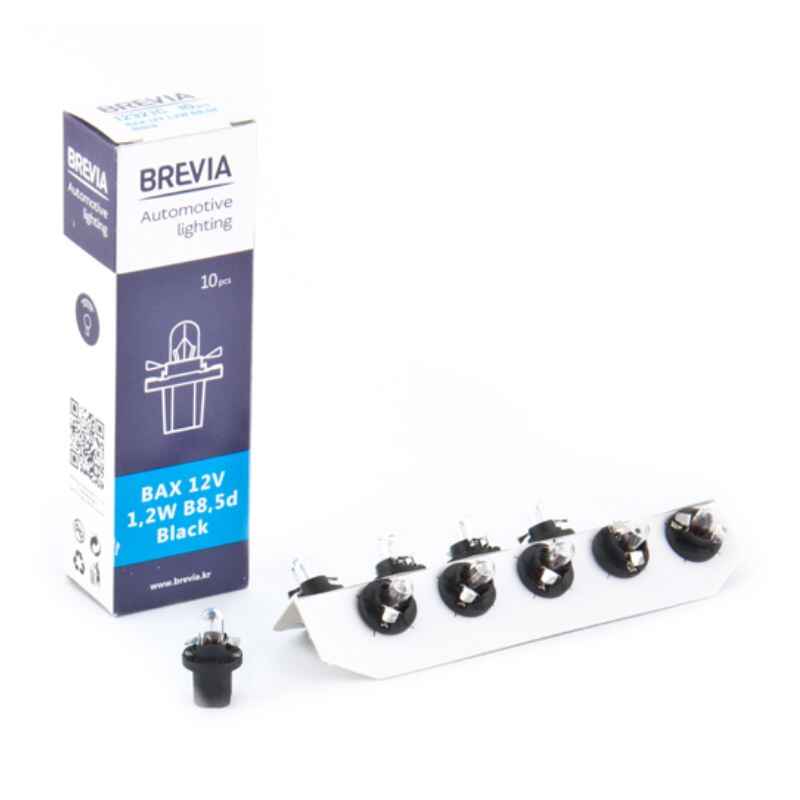 Лампи галогенні B8.5d Brevia Black 12V 10 штук (одна упаковка) (12321C)