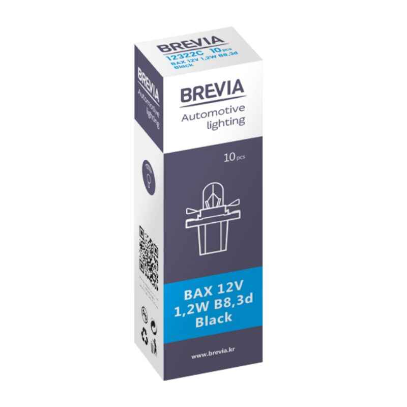 Лампи галогенні BAX B8.3d Brevia Black 12V 10 штук (одна упаковка) (12322C)