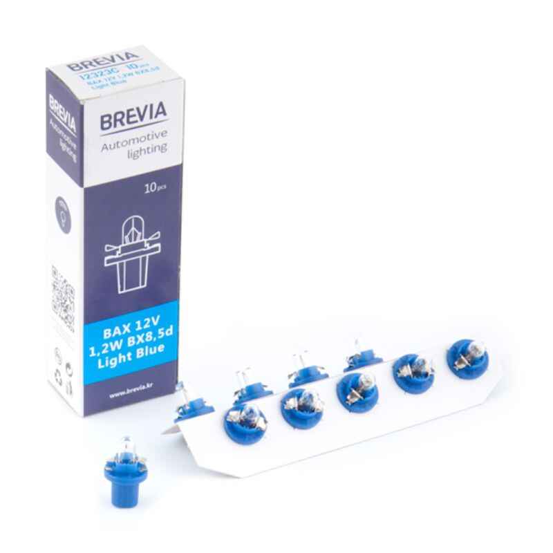 Лампи галогенні Brevia BX8.5d Light Blue 12V 10 штук (одна упаковка) (12323C)