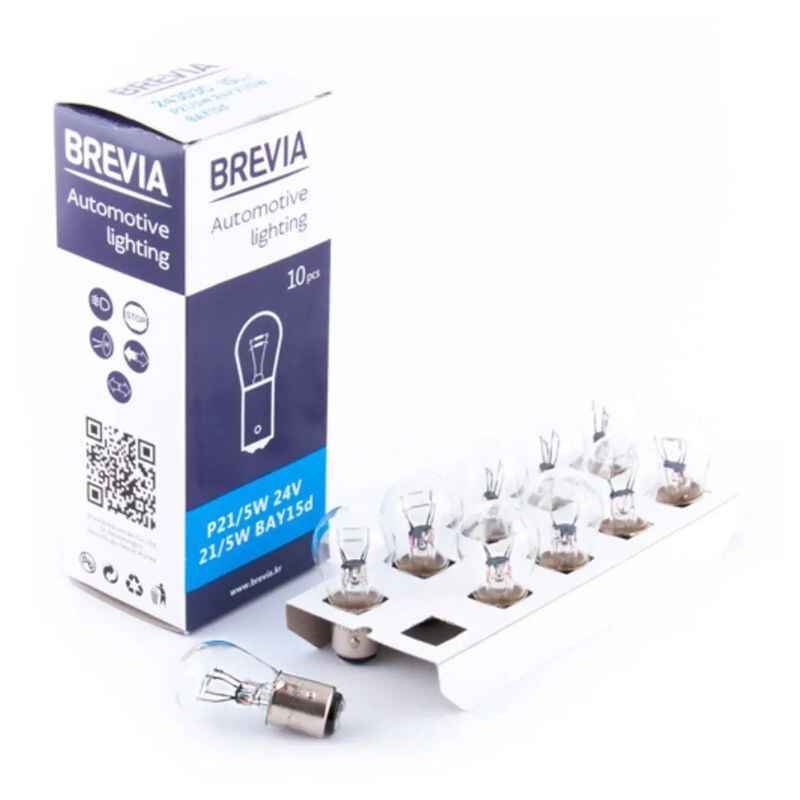 Лампи галогенні P21/5W 24V Brevia 10 штук (одна упаковка) (24303C)